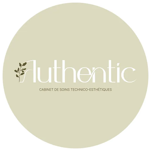 Logo rond “Authentic” beige